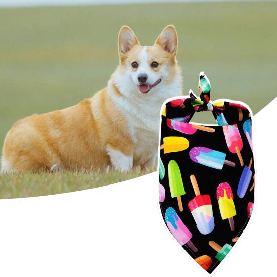 Yousheng Dog Bandana Causal Style Fruit Print Triangle Scarf Pet Neckerchief Dog Bib Collar Accessories for Small Medium Large Dogs