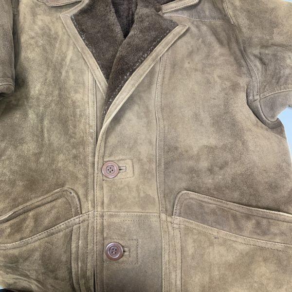 Hergestellt in Bulgarien Osteuropa Handel Lammfell Premium Shearling Mantel Oberteil Herren M Braun Ranchmantel(GEBRAUCHT)