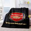 Arsenal Personalized Text Blanket Throw Personalized Blanket Ultra-Soft Perfect for Livingroom Picnics Bed Living Room Four Seasons Multipurpose