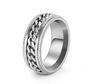 Trendy Rotatable Titanium Steel Chain Ring - Fashion Hip-Hop Couple Jewelry
