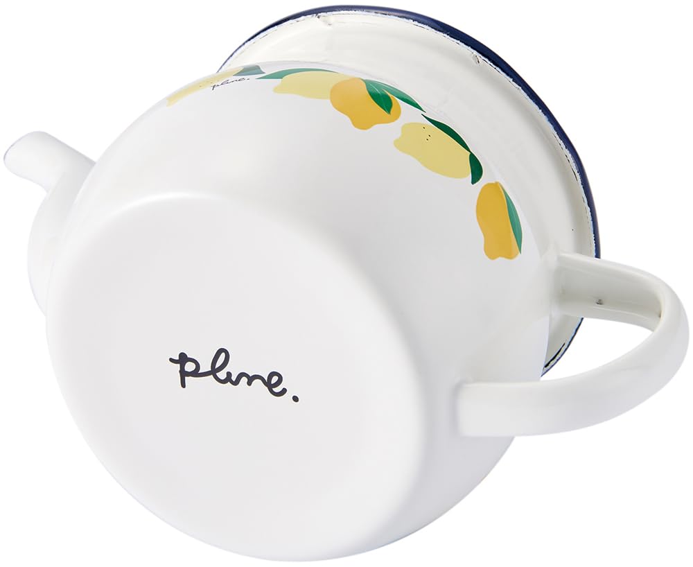 Toyo Horo Plune Enamel Teapot (with Strainer) Lemon Size: Approx. W18 D10.6 H12.5 PTP-603