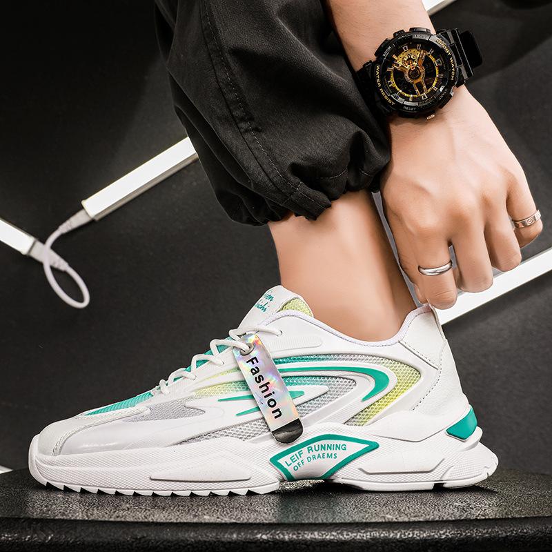Fashion Fashion Men Sneakers Mesh Casual Shoes Lace-Up Mens Running Shoes Lightweight Vulcanize Shoes Platform Male Walking Sneakers