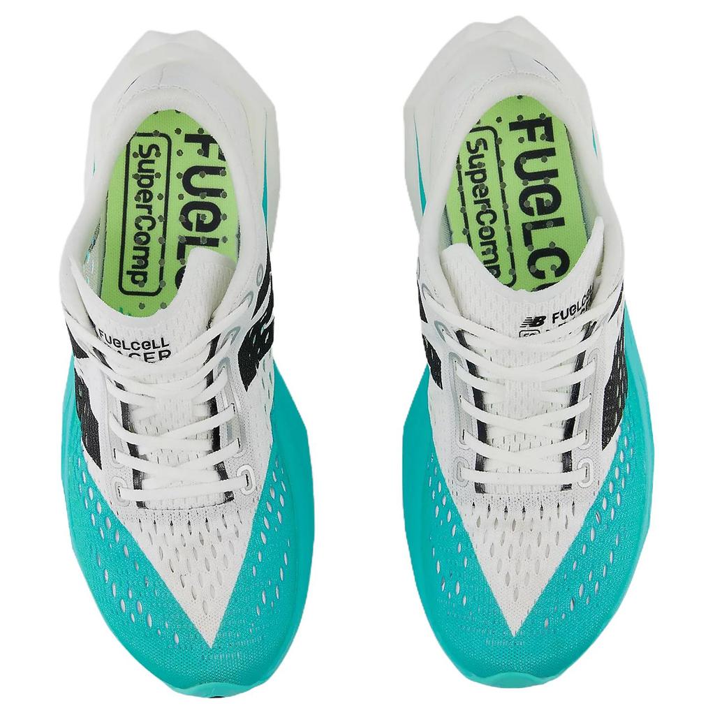 New Balance FuelCell SuperComp Pacer V2 White Cyber Jade Black (Womens) Women Sneakers WFCRRLW2
