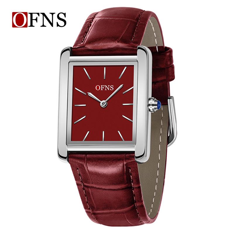 Oufani Women's Waterproof Roman Square Quartz Wristwatch