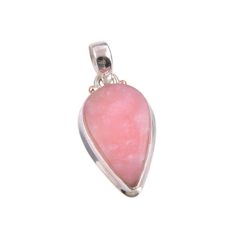 Natural Pink Opal Gemstone Handmade 925 Solid Sterling Silver Pendant 1.50" N4F90
