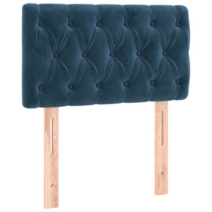 VidaXL Tête de Lit Meuble de Chambre à Coucher Accessoire de Lit Simple Tête de Cadre de Lit Intérieur Bleu Foncé 80x7x78/88 346310