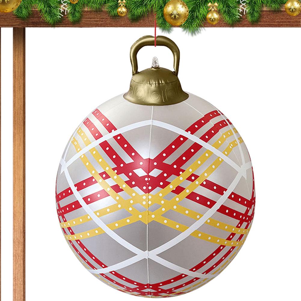 24 Inch Inflatable Christmas Balls Outdoor Christmas Decorations with Light and Remote Christmas Decorations Ball Holiday Decor