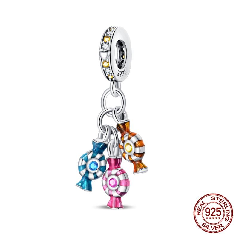 Fit Originalbracelet Cute Cake Beaded Afternoon Tea-Heart Shaped Donut Charms Diy Jewelry Making Women Giftcopper