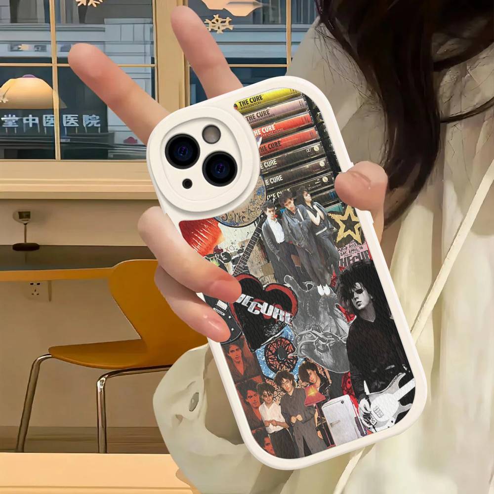 Rock Band THE C-CURE Music Phone Case For IPhone 16 15 14 13 12 11 Pro Max Plus Soft Leather Cover