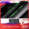 New Luminous Car Door Sill Trim Stickers Protective Strip Film Decal for Volkswagen Polo Golf Touran Beetle Jetta Tiguan Ma
