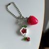 Sweet Strawberry Beaded Pendant Charm for Mobiles and Key Holders Phone Lanyards