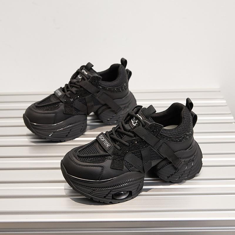 

Thick Bottomed Silver Fashionable Dad Shoes for Women, New Versatile Casual Shoes, Height Increasing Lightweight Sports Shoes 40