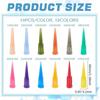 120Pcs Blunt Plastic Tapered Tip Plastic Dispensing Tips with 12 Mixed Size for Refilling Glue Fluid Precisely