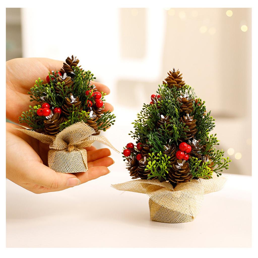 Christmas Tree Ornaments Creative Christmas Decoration Desktop Linen Christmas Tree Decorations