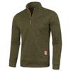 Men's Knit Pullover with Stand Collar and Light for Casual Wear