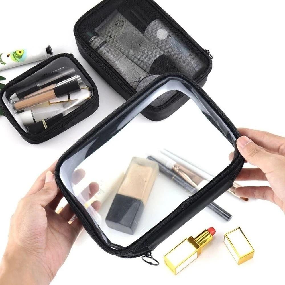 Organizer TPU Toiletry Bag Zipper Storage Bag Transparent Cosmetic Bag Bath Storage Makeup Case