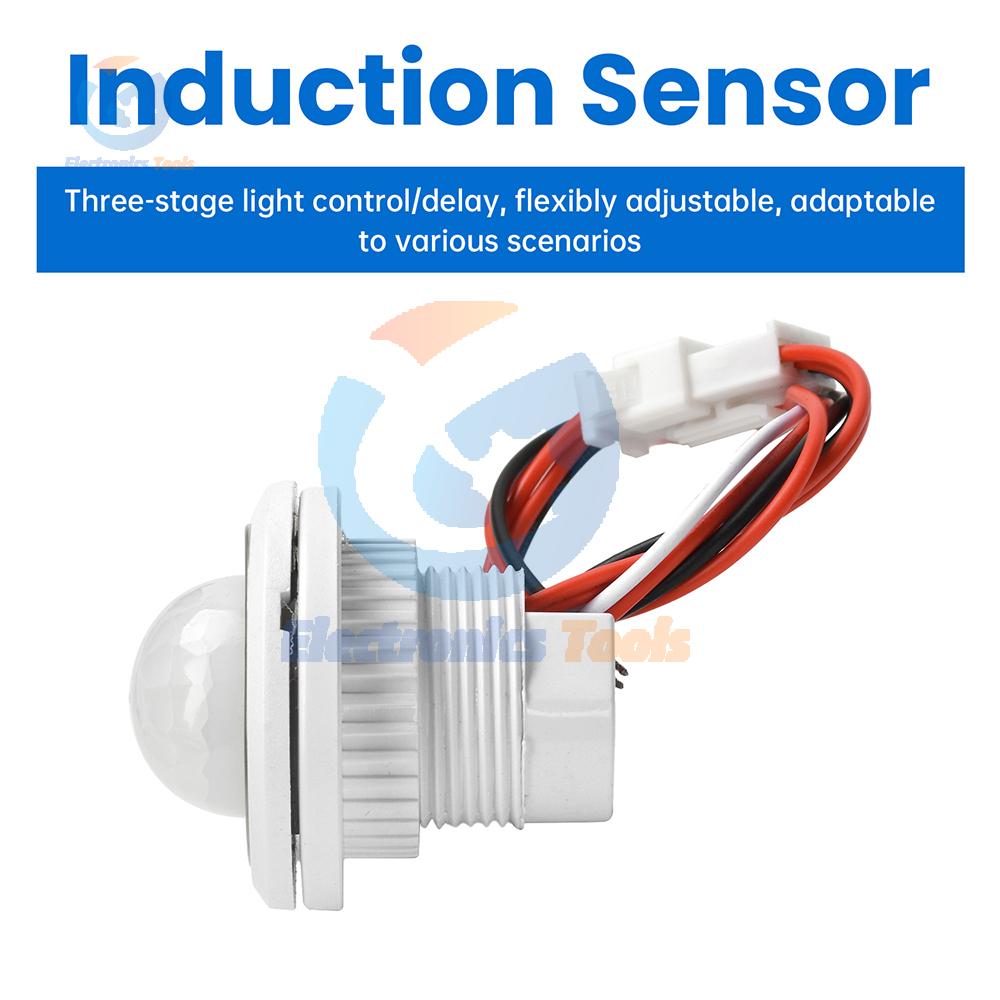 PIR Infrared Human Body Motion Sensor Switch Lens Design 5-8M Detection DC 3.5-24V Light Control Detector Module Home Indoor