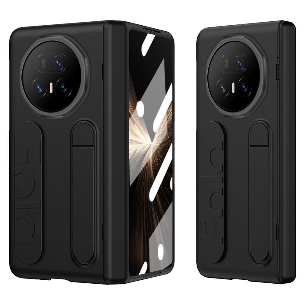 

Чехол для Honor Magic V5 5G с подставкой и ремешком на запястье, жесткая ПК-накладка для телефона Black