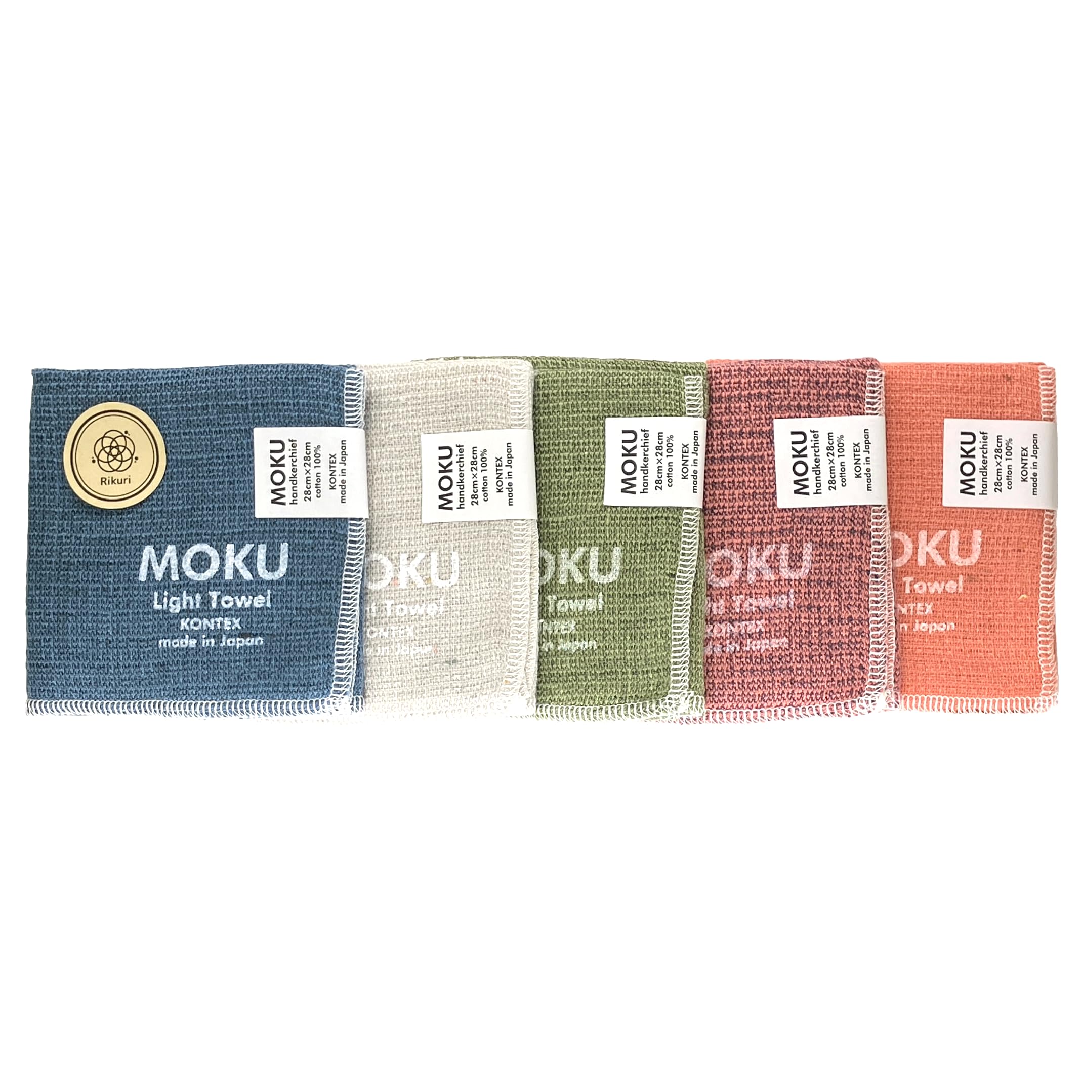 

[Рикури] Носовые платки MOKU, Набор из 5 штук, Тонкие, Быстросохнущие, Стильные и Впитывающие, Идеально подходят для подарков и в качестве благодарственных подарков (Романтика Тайсё)