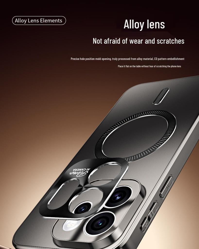 OPPOReno15Pro Anti-fall Case with Lens Protector & Magnetic Ring for Men & Women