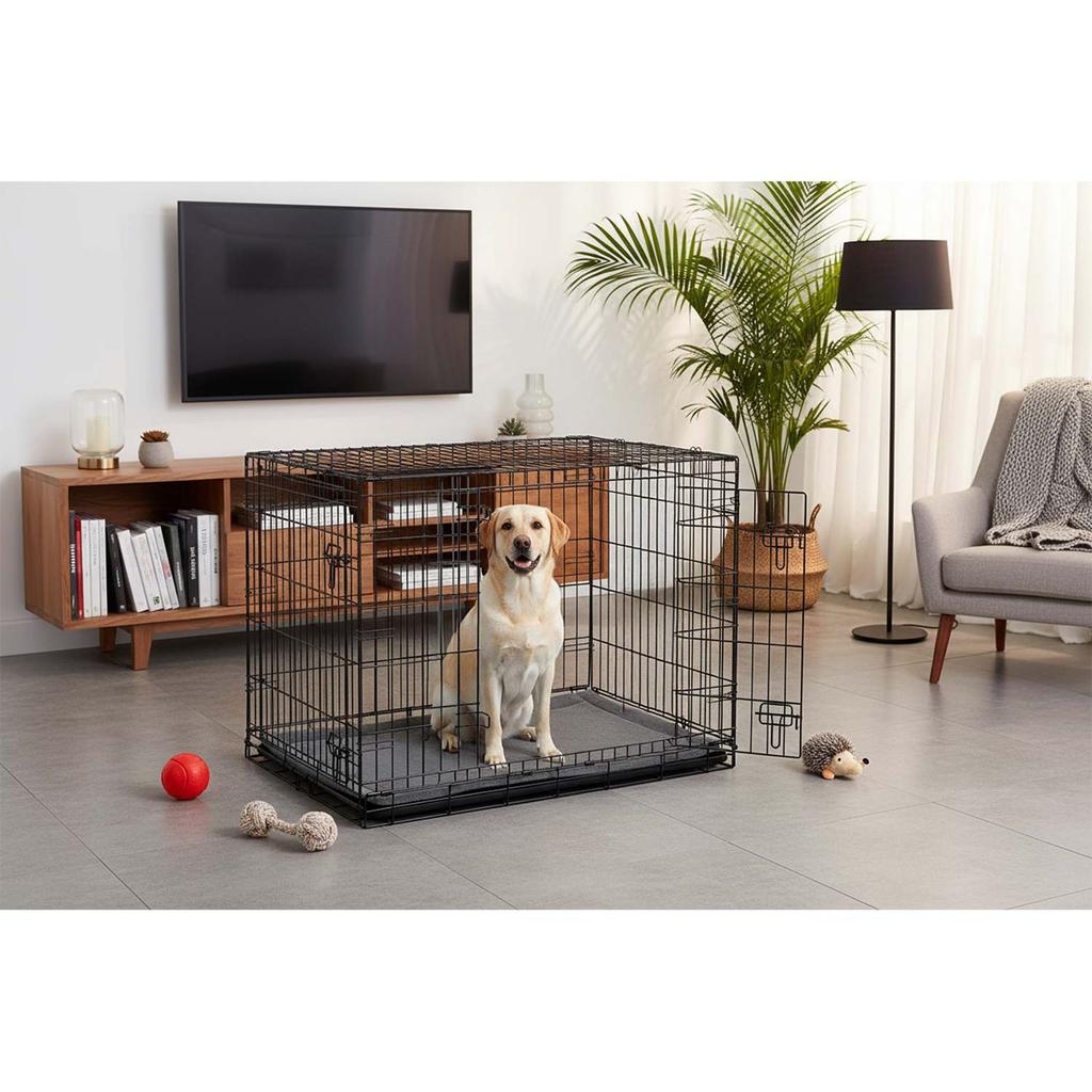 Metal Dog Kennel Cage & Pet Bed 107 X 71 X