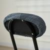 1/2 sets Opvouwbare Ronde Krukhoes Eetkamerstoelhoes voor Kantoor Huishouden Rugleuning Stoelhoezen Effen Kleur Slipcover