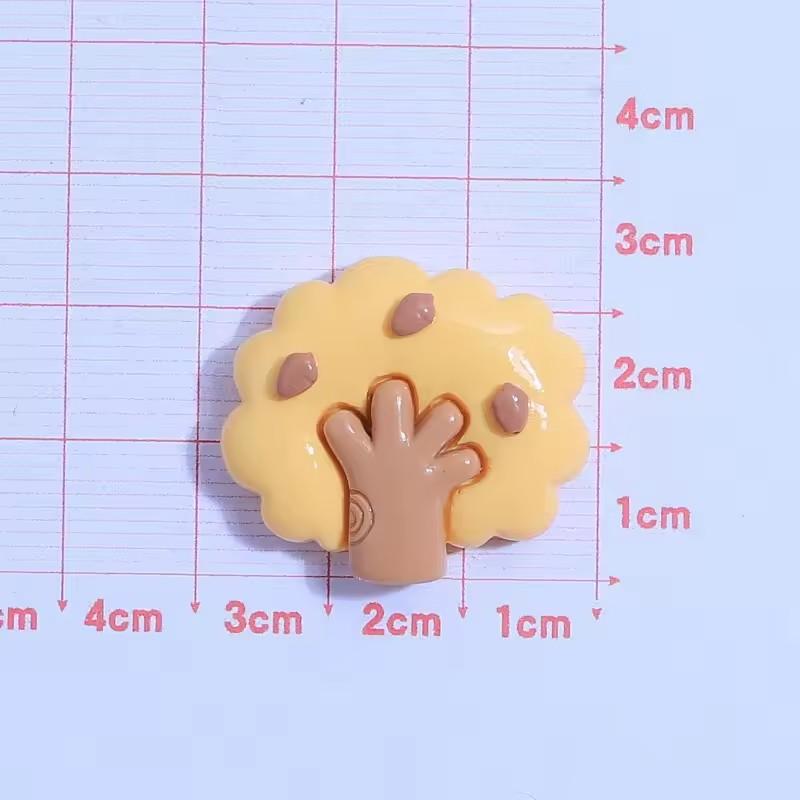 Kawaii Style Autumn Squirrel Mushroom House Mappe Leaf Theme Resin Cabochons Artificial Souvenir