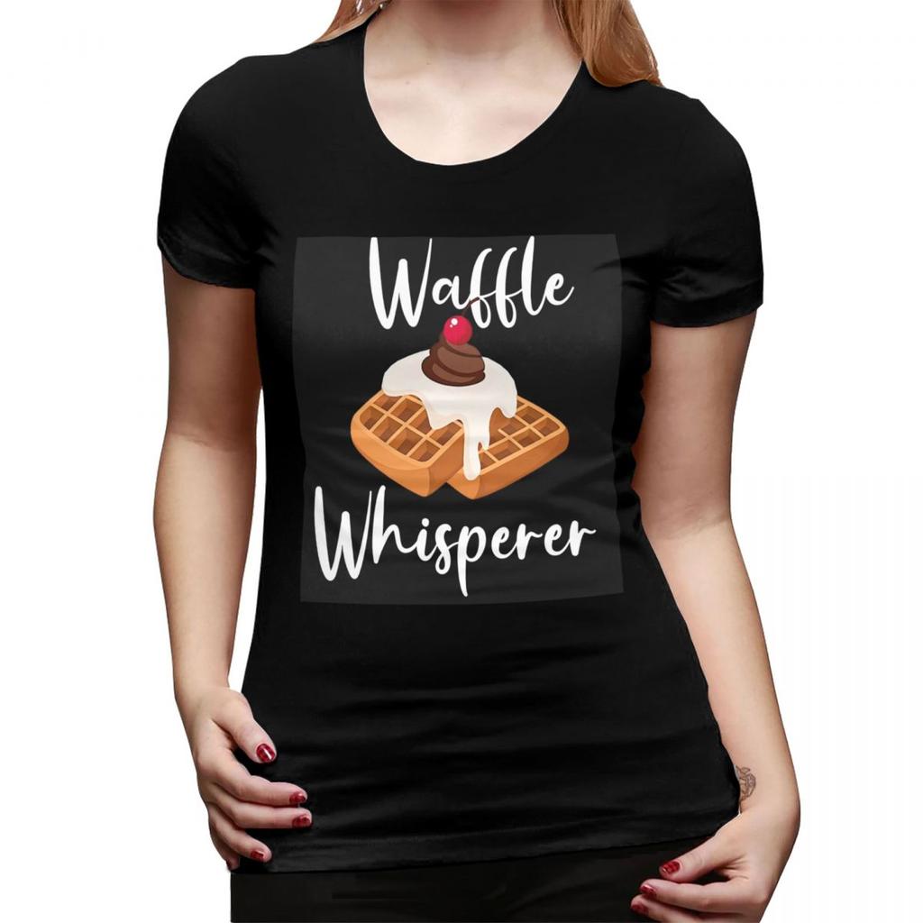 Waffle Whisperer TShirt for Women Round Neck Streetwear T Shirts Womens Short Sleeve Summer Clothes Tops