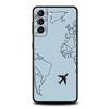 Mode Flugzeuge Weltkarte Reise Telefon Fall Für Samsung Galaxy S24 S23 Ultra S22 S21 S20 FE 5G S10 S10E S9 Plus S8 Soft Cover