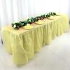 Disposable Table Skirt Plastic Party Desk Skirt Solid  73x420cm Table Cover for Birthday Party Wedding Festival Decoration