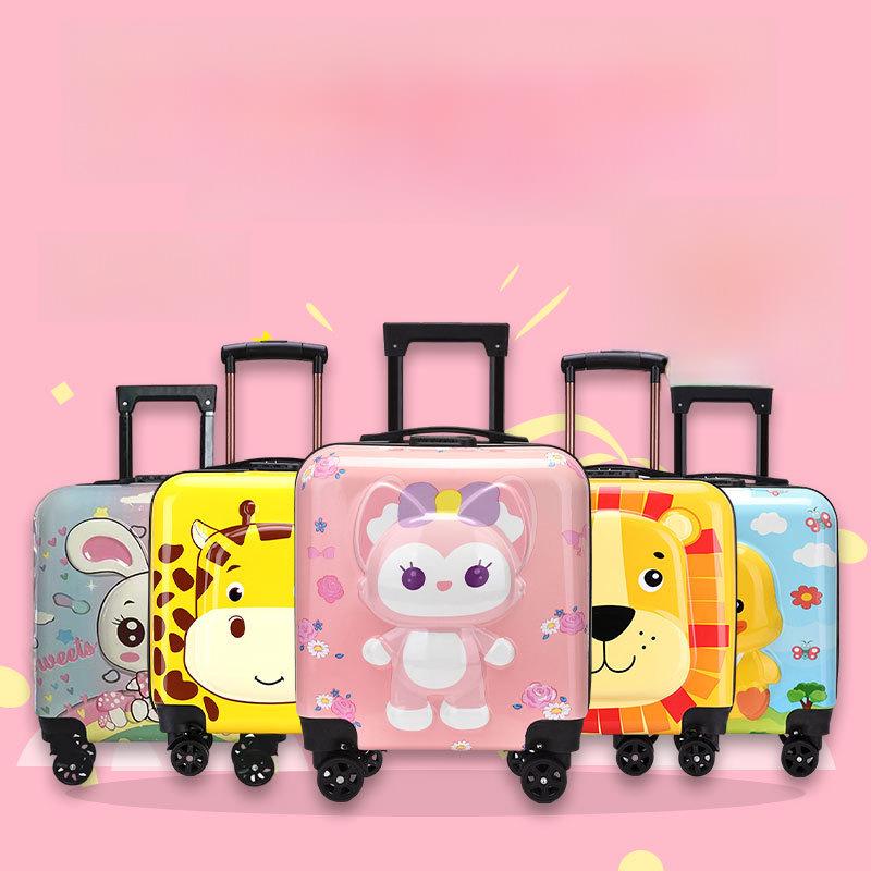 Children's Travel Trolley Suitcase - Universal Wheel, Password Lock, Gift Box
