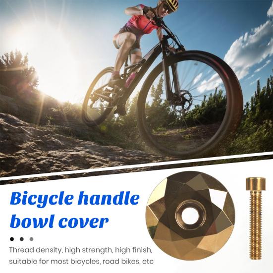 31.8MM Bicycle Headset Top Cap with Bolt CNC Aluminum Alloy MTB Mountain Road Bike Front Fork Stem Top Cover Bike Accessories