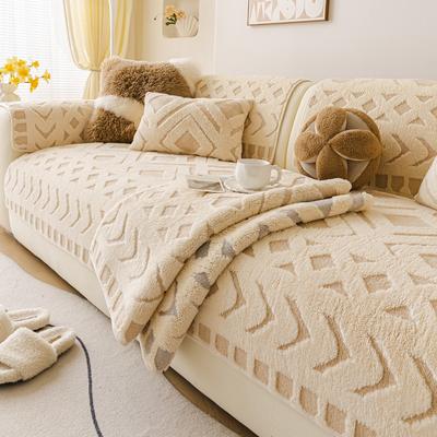 Winter And Autumn Thick Knit Sofa Cushion Luxurious High-End Feel Anti-Slip Machine Washable Complete Covering