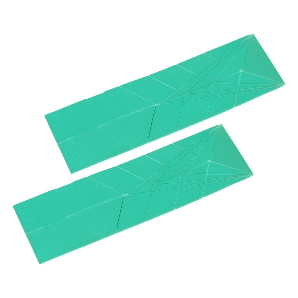 2 Stück Flacher Messlöffel 3 in 1 Polygone Messlöffel Flach faltbar Küchenwerkzeug zum Kochen Backen
