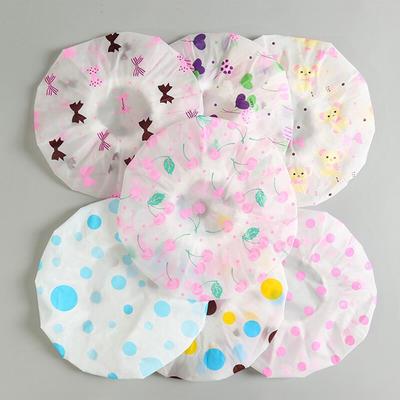 New Arrival Shower Cap Waterproof Lace Elastic Band Hat Hair Cover Bath Cap Women Kids Household