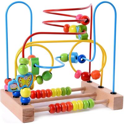 Holzautobogen mit drei verschiedenen Bögen, Spielzeug-Aktivitätszentrum, buntes Holzspielzentrum, Lernspielzeug für Kinder