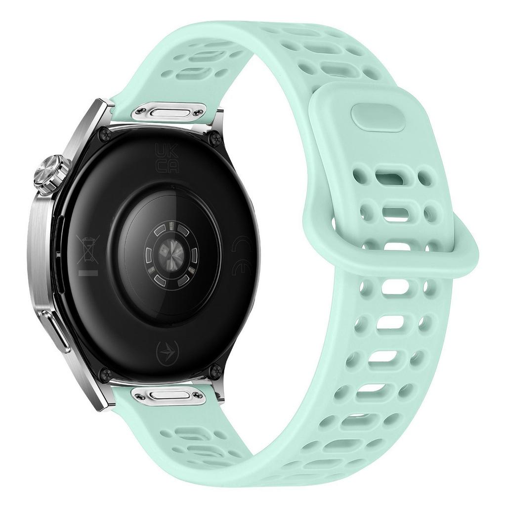 For Samsung Galaxy Watch7 44mm / 40mm Silicone Watch Band 20mm Quick Release Button Hollow Reverse Buckle Wrist Strap