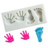4Holes  Hand Foot Silicone Molds Chocolate Candy Clay Fondant Cake Baking Decorating Tools