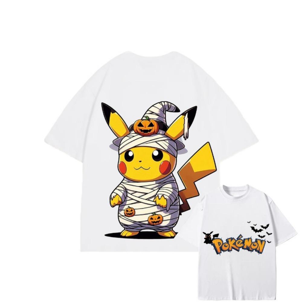 Halloween - Theme T-shirt with Various Styles of Neutral Short Sleeved Loose Fitting Holiday Casual Wear