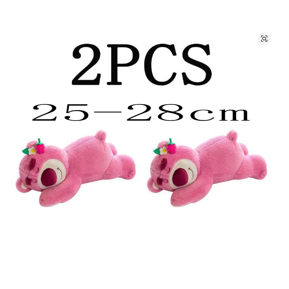Cute Lotso Bear Strawberry Sofa Plush Pillow Stuffed Toys Children Girls Friends Festivals Birthday Gift For Kids Adults Children's Birthday Gift
