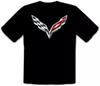 Chevrolet Corvette Logo GM Car Auto Black T-shirt -141-