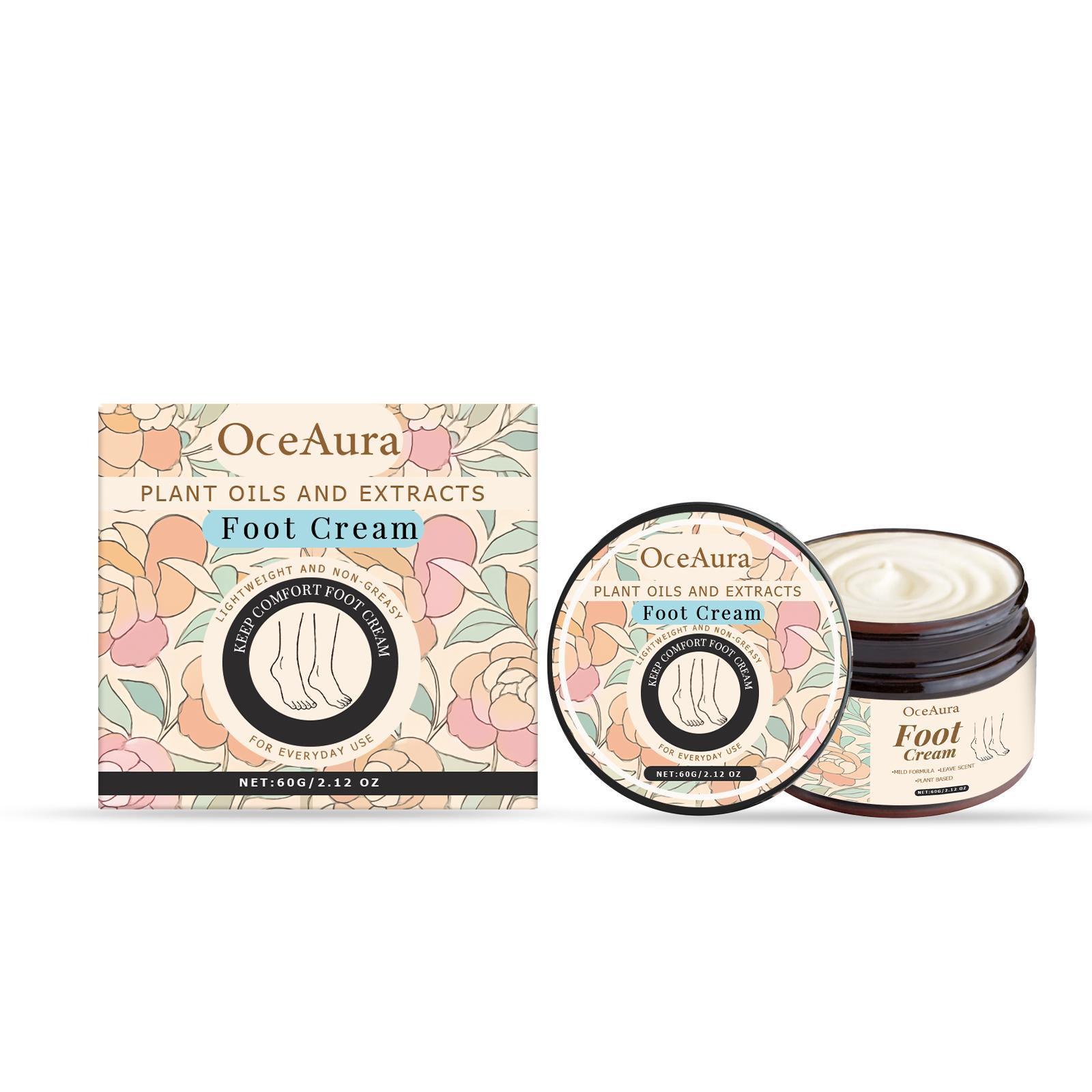 OCEAURA Foot Care Cream Deeping Hydration Nourishing Epidermis Relieve Dryness Soothe Skin Repair Cracks Foot Moisturizing Cream 60g