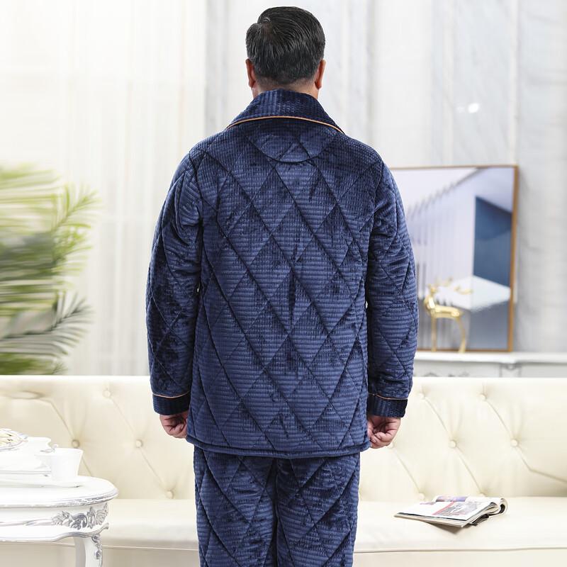 Men's Winter Coral Fleece Padded Sleepwear Set