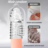 Reusable Penis Extender Cock Rings Delay Ejaculation Penis Condoms Dick Sleeve Glans Cover Enlargement Sex Toys For Men