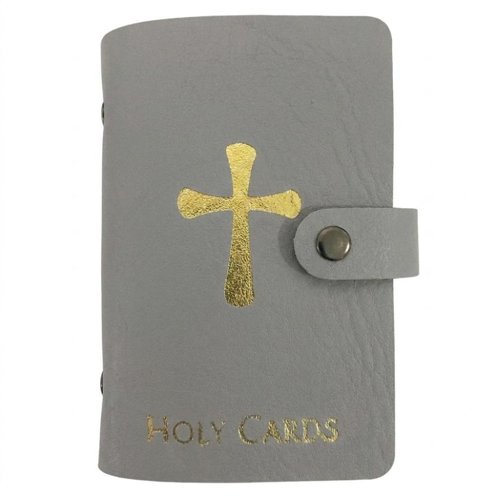 40 Slots Prayer Card Holder PU Leather Mini Saints Cards Wallet Unisex Card Collection Case  Travel