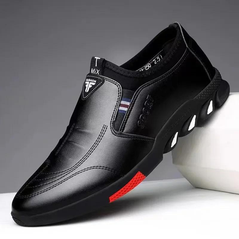 Fashion 2025 New Men's Shoes Breathable Non Slip Business Footwear Fashion Versatile Leather Shoes Casual Comfort Male Shoe Zapatillas