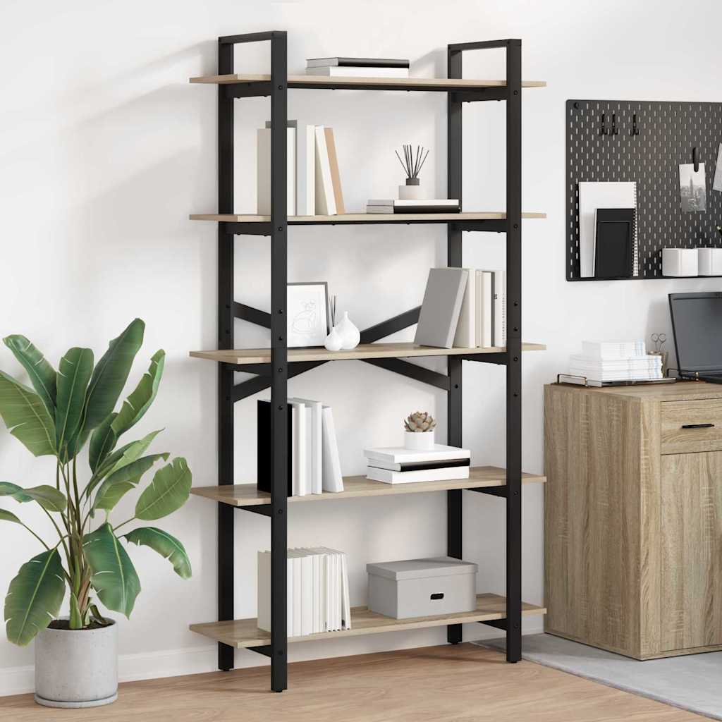 Bookshelf Sonoma Oak 100 X 33.5 X 178 Cm Particleboard