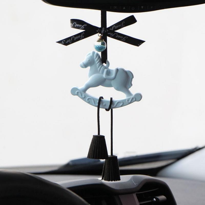 1pc Horse Car Aromatherapy Hanging Decoration Bathroom Bedroom Wardrobe Aromatherapy Plaster Hanging Ornament