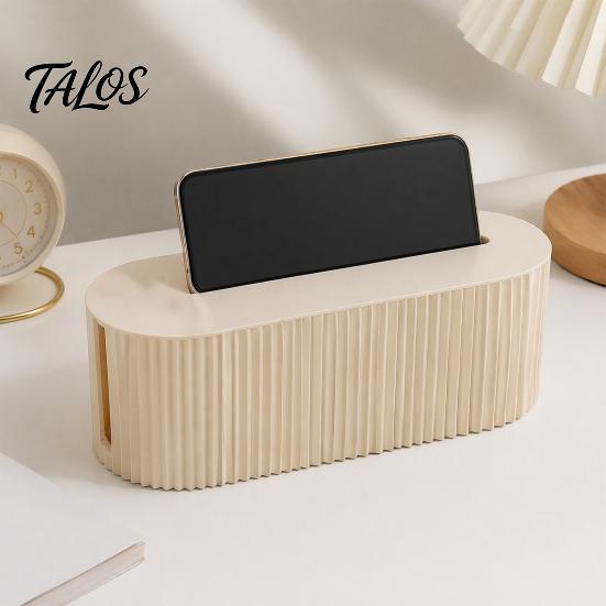 Desktop Cable Organizer Management Box, with Cover, Power Strip And Electrical Fireproof Cord Box Organizer, for Home Office Wire Storage