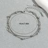 Minimalist Double Silver Chain Link Bracelet Sleek Charm Office Style Jewelry For Women Men